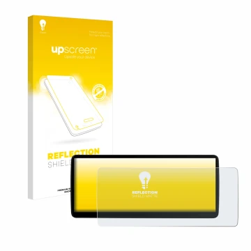 Front side of a product packaging with the brand logo upscreen. Next to it is the device Xtrons QLB22X3UNL 12,3