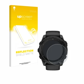 Front side of a product packaging with the brand logo upscreen. Next to it is the device Garmin Tactix 8 AMOLED (51 mm) shown 