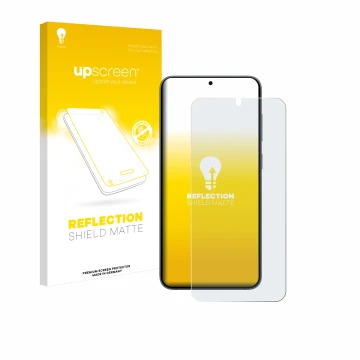 Front side of a product packaging with the brand logo upscreen. Next to it is the device Samsung Galaxy S25 Plus Enterprise Ed