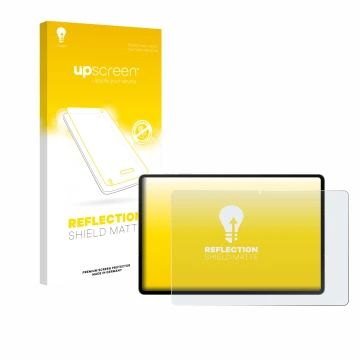 Front side of a product packaging with the brand logo upscreen. Next to it is the device Samsung Galaxy Tab S10 FE+ WiFi shown