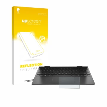 Front side of a product packaging with the brand logo upscreen. Next to it is the device HP Envy x360 (13-X) (ONLY Touch Track