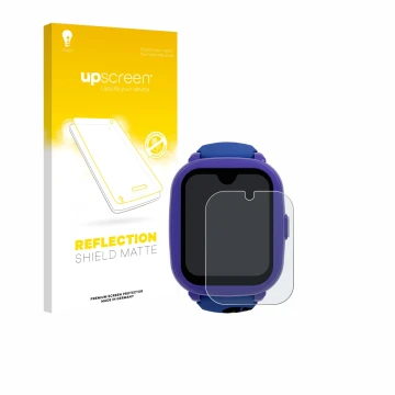Front side of a product packaging with the brand logo upscreen. Next to it is the device SaveFamily Iconic Plus 2 4G shown wit