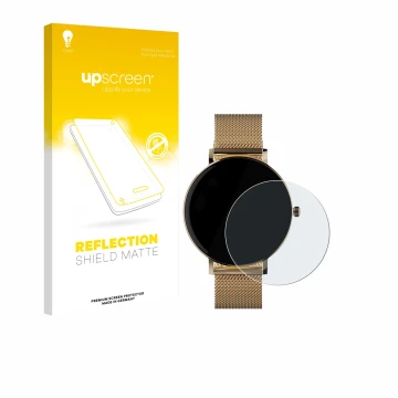 Front side of a product packaging with the brand logo upscreen. Next to it is the device ZenWatch Venice Pro shown with the co