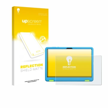 Front side of a product packaging with the brand logo upscreen. Next to it is the device Honor Pad X8a Kids Edition shown with