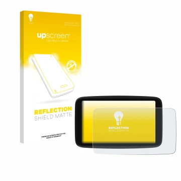 Front side of a product packaging with the brand logo upscreen. Next to it is the device TomTom Go Navigator 6 (2nd generation