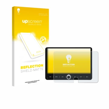 Front side of a product packaging with the brand logo upscreen. Next to it is the device Dynavin D9-JP Plus 10.1