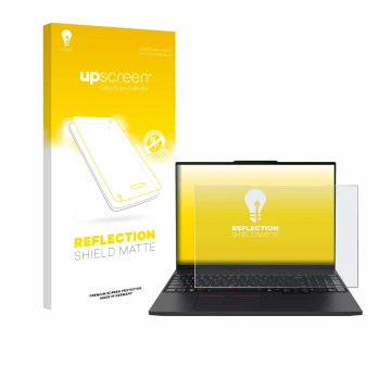 Front side of a product packaging with the brand logo upscreen. Next to it is the device Lenovo ThinkPad P16s Gen 4 shown with