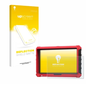 Front side of a product packaging with the brand logo upscreen. Next to it is the device Lilliput A7s 7