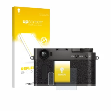 Front side of a product packaging with the brand logo upscreen. Next to it is the device Fujifilm X Half X-HF1 shown with the 