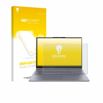 Front side of a product packaging with the brand logo upscreen. Next to it is the device Lenovo IdeaPad 5 2-in-1 14AKP10 shown