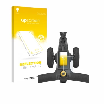 Front side of a product packaging with the brand logo upscreen. Next to it is the device PowaKaddy CT10 shown with the corresp