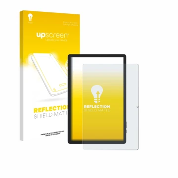 Front side of a product packaging with the brand logo upscreen. Next to it is the device Doogee Tab E3 Pro 13 shown with the c