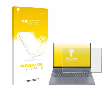 Front side of a product packaging with the brand logo upscreen. Next to it is the device Lenovo ThinkBook 16p Gen 6 shown with