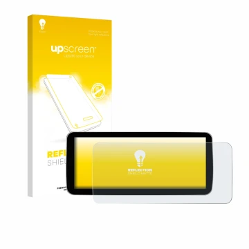 Front side of a product packaging with the brand logo upscreen. Next to it is the device Ninetom Car Radio 12.3