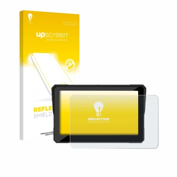 Front side of a product packaging with the brand logo upscreen. Next to it is the device Carpuride W702S Pro 7