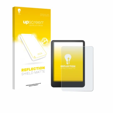 Front side of a product packaging with the brand logo upscreen. Next to it is the device Amazon Kindle Colorsoft shown with th