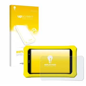 Front side of a product packaging with the brand logo upscreen. Next to it is the device Clementoni Clempad 8