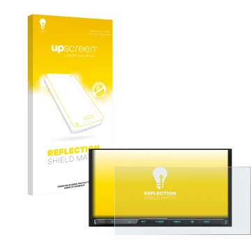 Front side of a product packaging with the brand logo upscreen. Next to it is the device Kenwood DMX8021DABS shown with the co