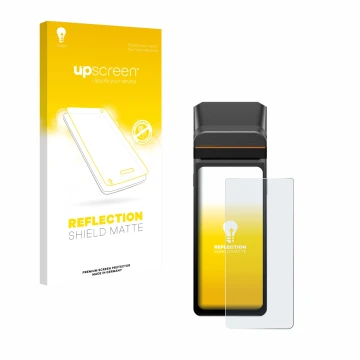 Front side of a product packaging with the brand logo upscreen. Next to it is the device Sunmi V3H shown with the correspondin