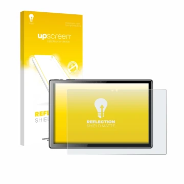 Front side of a product packaging with the brand logo upscreen. Next to it is the device Tibuta A10 10.1