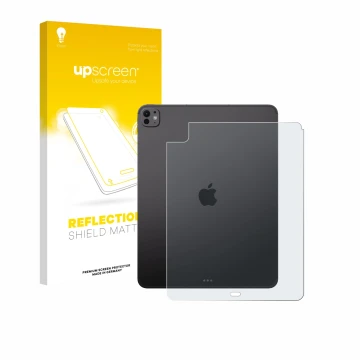 Front side of a product packaging with the brand logo upscreen. Next to it is the device Apple iPad Pro 13