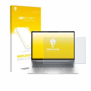 Front side of a product packaging with the brand logo upscreen. Next to it is the device HP ProBook 4 G1a 14