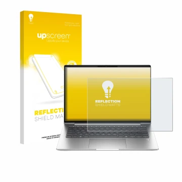 Front side of a product packaging with the brand logo upscreen. Next to it is the device HP ProBook 4 G1a 16