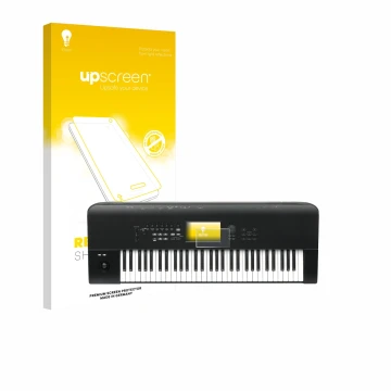 Front side of a product packaging with the brand logo upscreen. Next to it is the device KORG Nautilus 61 shown with the corre