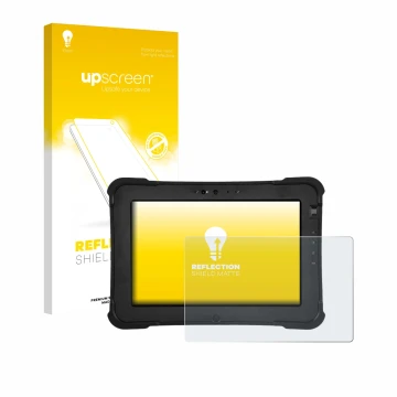 Front side of a product packaging with the brand logo upscreen. Next to it is the device Zebra XSlate L10ax shown with the cor