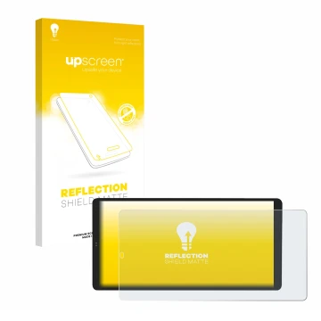 Front side of a product packaging with the brand logo upscreen. Next to it is the device Shelly Wall Display X2 shown with the