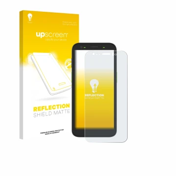 Front side of a product packaging with the brand logo upscreen. Next to it is the device Zebra TC501 shown with the correspond