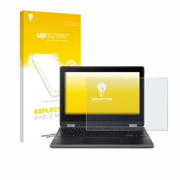 Front side of a product packaging with the brand logo upscreen. Next to it is the device Acer Chromebook Spin 511 R757TN shown