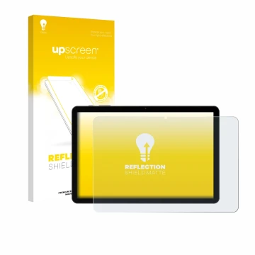 Front side of a product packaging with the brand logo upscreen. Next to it is the device Doogee Tab G5 shown with the correspo