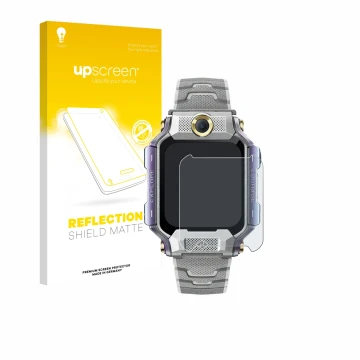 Front side of a product packaging with the brand logo upscreen. Next to it is the device Imoo Watch Phone X10 shown with the c