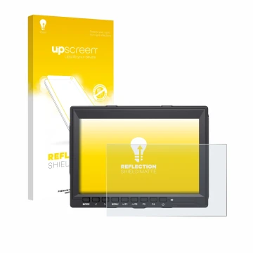 Front side of a product packaging with the brand logo upscreen. Next to it is the device Feelworld FW759 7