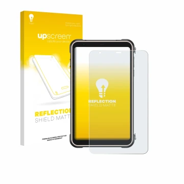 Front side of a product packaging with the brand logo upscreen. Next to it is the device Ulefone RugKing Pad Pro shown with th