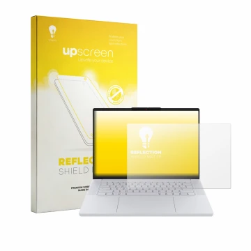 Front side of a product packaging with the brand logo upscreen. Next to it is the device Lenovo Googlebook 15 shown with the c
