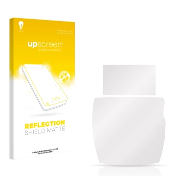 Front side of a product packaging with the brand logo upscreen. Next to it is the corresponding screen protector.
