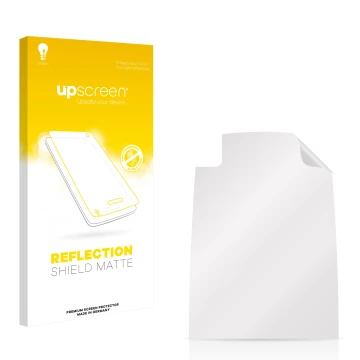 Front side of a product packaging with the brand logo upscreen. Next to it is the corresponding screen protector.
