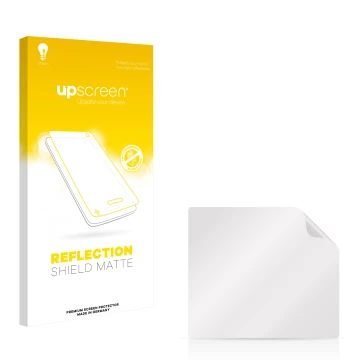 Front side of a product packaging with the brand logo upscreen. Next to it is the corresponding screen protector.