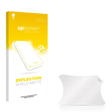 Front side of a product packaging with the brand logo upscreen. Next to it is the corresponding screen protector.