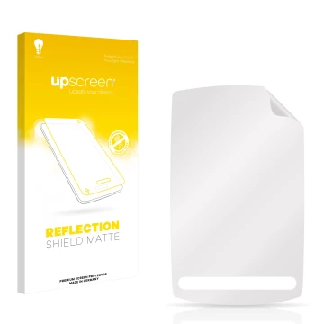 Front side of a product packaging with the brand logo upscreen. Next to it is the corresponding screen protector.