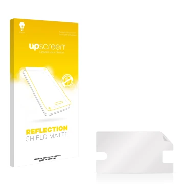 Front side of a product packaging with the brand logo upscreen. Next to it is the corresponding screen protector.