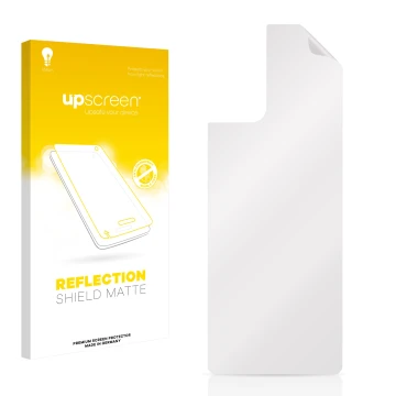 Front side of a product packaging with the brand logo upscreen. Next to it is the corresponding screen protector.