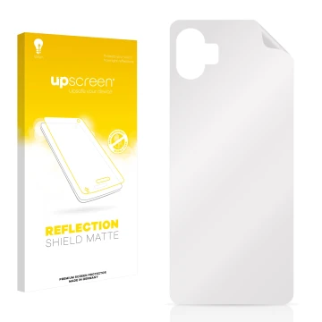 Front side of a product packaging with the brand logo upscreen. Next to it is the corresponding screen protector.