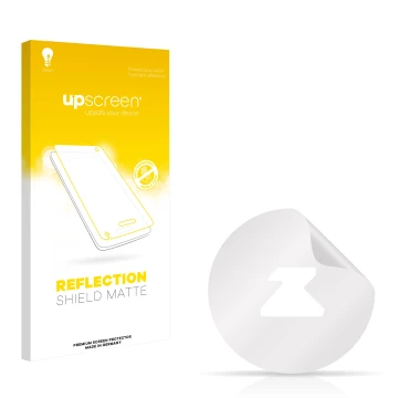 Front side of a product packaging with the brand logo upscreen. Next to it is the corresponding screen protector.