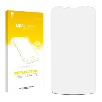 Front side of a product packaging with the brand logo upscreen. Next to it is the corresponding screen protector.