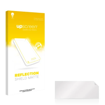 Front side of a product packaging with the brand logo upscreen. Next to it is the corresponding screen protector.