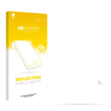 Front side of a product packaging with the brand logo upscreen. Next to it is the corresponding screen protector.