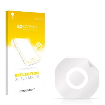 Front side of a product packaging with the brand logo upscreen. Next to it is the corresponding screen protector.